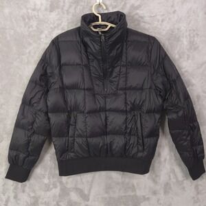 Eddie Bauer 650 Women's M Stratuslite Down Heritage Anorak pullover puffer Black